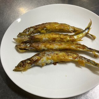 シシャモのカレー粉焼き